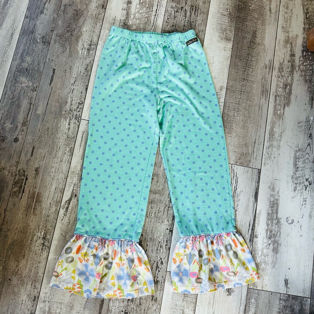Matilda Jane Polka Dot Pajama Pants with Ruffle Ankle
